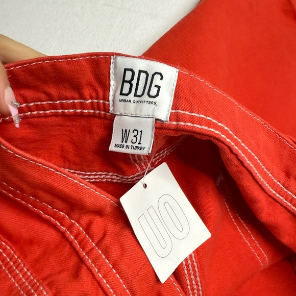 BDG Vibrant Red Denim Pants - Picture 4 of 4